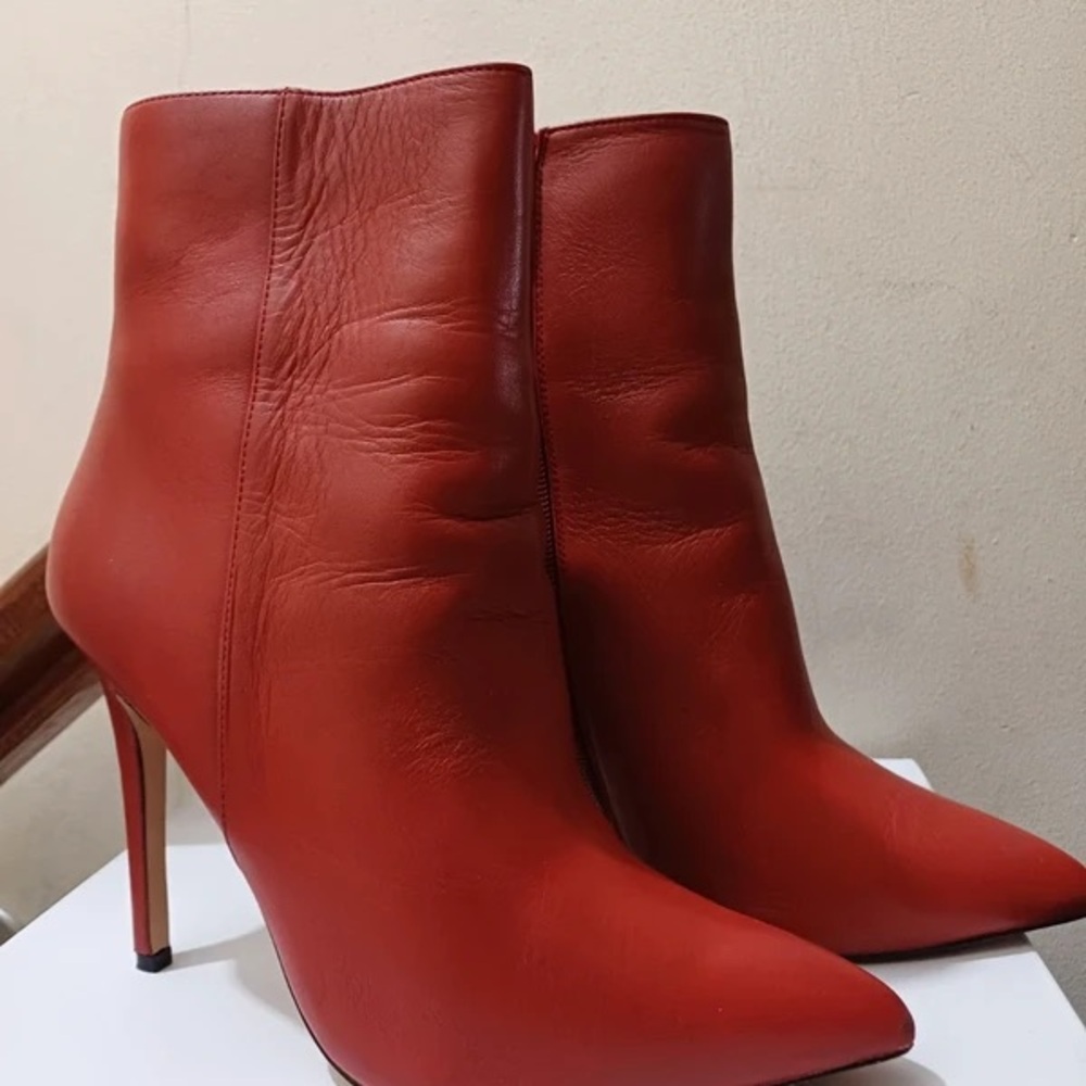 Aldo Red Heeled Boots - Picture 2 of 2